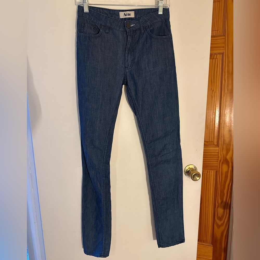acne linen skinny jean